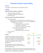 Samenvatting Fynancial analysis 