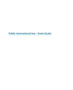 Public International Law overzicht/guide - Bachelorjaar 3 Erasmus 