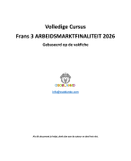 Frans 3 Arbeidsmarktfinaliteit 2026