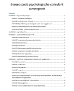 beroepscode psychologische consulent - recht & deontologie