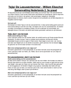 Nederlands 2: samenvatting Tsjip / De Leeuwentemmer – Willem Elsschot