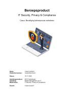 Eindopdracht Masterclass IT Security, Privacy & Compliance - NCOI Master Management van IT - Cijfer 8 - Incl. Feedback