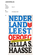 Boekverslag Oeroeg voor toetsen en mondelingen