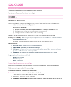 Samenvatting van sociologie
