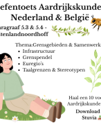 Oefentoets Aardrijkskunde - Nederland & België        -         -Paragraaf 5.3 & 5.4 - buitenland noordhoff 
