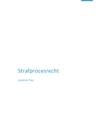 Samenvatting -  strafprocesrecht (B2G028)