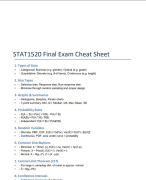STAT1520 Economic And Business Statistics 