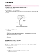 Statistics 1 (HGP and SPD)