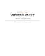 Samenvatting Organizational Behaviour (2e editie) alle hoofdstukken - Gedrag in organisaties (BK1202)
