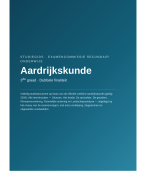Samenvatting Aardrijkskunde Examencommissie 3DU Commerciële organisatie 2026-2027 (GEGARANDEERD SLAGEN)