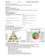 Samenvatting hoorcolleges 1 t/m 7 voedingsleer AA Training en voeding