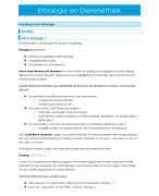 samenvatting ethologie diergeneeskunde