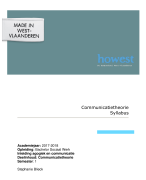 Syllabus communicatietheorie sociaal werk 