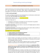 Samenvatting sociale psychologie