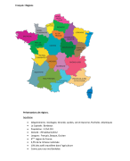 Summary about the French régions