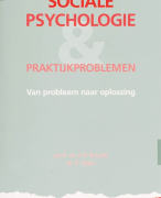 Samenvatting Sociale psychologie en praktijkproblemen