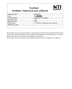 Portfolio: Onderzoek naar Zelfbeeld. Behaald met 8.1