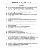 Samenvatting VOL/VCA boek