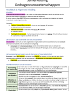 Gedragsneurowetenschappen (slides, notities en handboek)