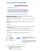 Crossculturele psychologie samenvatting