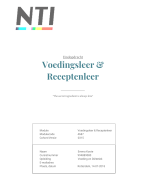 Eindopdracht Voedingsleer & Receptenleer