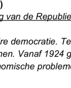 Samenvatting Geschiedenis De Republiek van Weimar HAVO