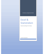 Formule samenvatting Excel & Statistieken 