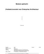NCOI - Business IT & Management - Enterprise-Architectuur - Moduleopdracht Voorstel Enterprise Architectuur - Cijfer 8.0