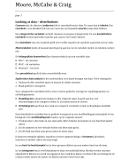 Samenvatting blok 2.2: Moore, McCabe & Craig