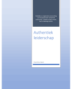 Samenvatting 'Authentiek leiderschap' van Bas W. Blekkingh