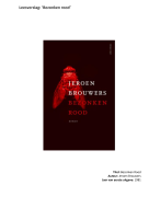 Boekverslag 'Bezonken rood' van Jeroen Brouwers 