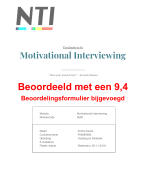 Eindopdracht Motivational Interviewing