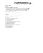 Samenvatting Psychofarmacology (NEDERLANDS) TM-TP