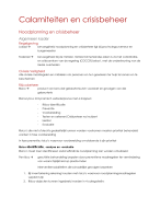 Samenvatting Calamiteiten en crisisbeheer  (Integrale veiligheid 3e jaar)