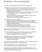 Samenvatting maatschappijleer, hoofdstuk 5 Verzorgingsstaat (VWO)