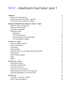 DHV alle leerstof toets semester 1