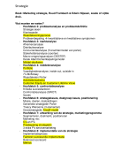 Samenvatting strategie (marketing) 