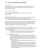 Samenvatting HRM 2017-2018