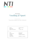 Samenvatting Voeding en Sport