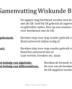 Wiskunde B - Volledig overzicht examenstof VWO 