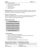 Marketing Research Summary of 10 lectures + recap lecture 