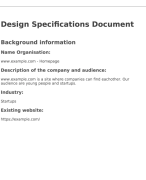 Design Specifications Document