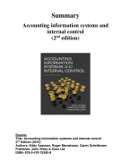 Summary Accounting information systems and internal control (2nd ed.) [H12-H15]