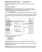 Samenvatting management informatiesystemen (MIS) 1.3