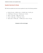 Ionic Equations Answer Sheet