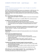 summary literature (wk 1-4) 7UUX0 Housing and Residential Real Estate
