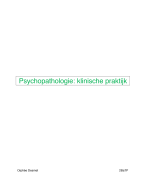Samenvatting psychopathologie: klinische praktijk