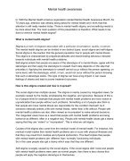 Engels mondeling: mental health awareness