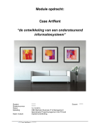 NCOI - Business IT & Management - Systeemontwikkeling - Case ArtRent - Moduleopdracht - Cijfer 7.0