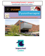 Fysiotherapie Periode 8 Hogeschool Leiden
